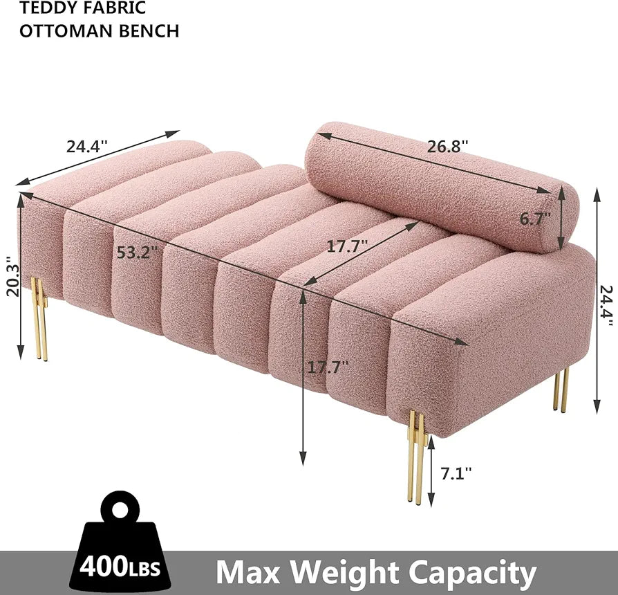 Teddy fabric bench