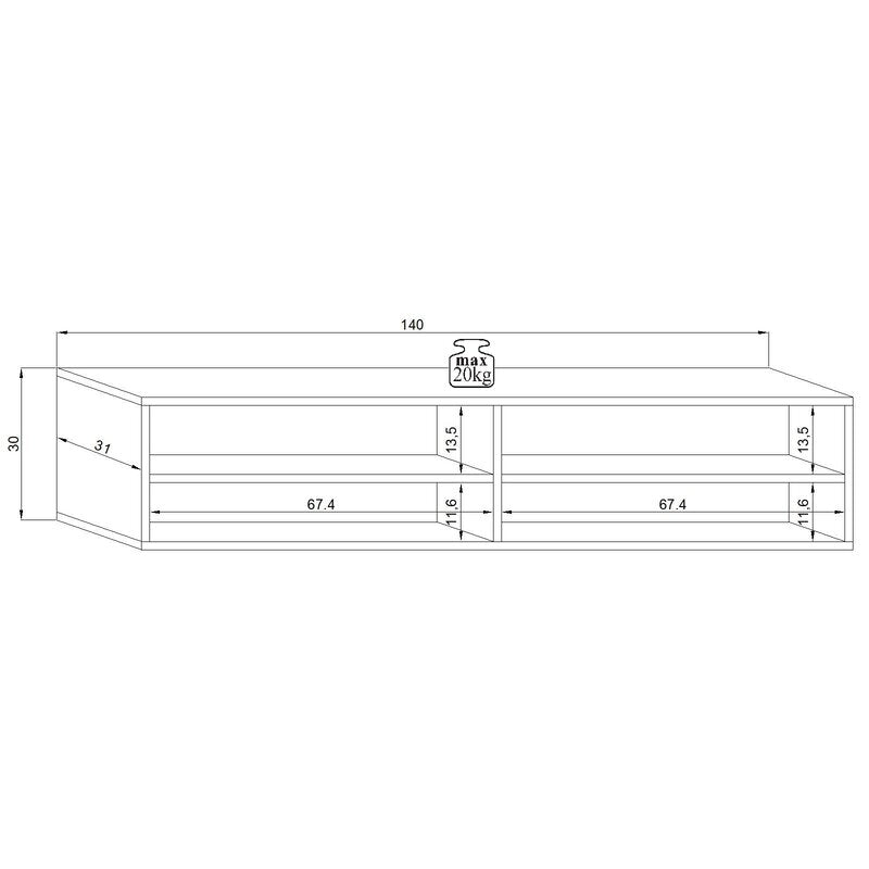 dolton floating tv rack