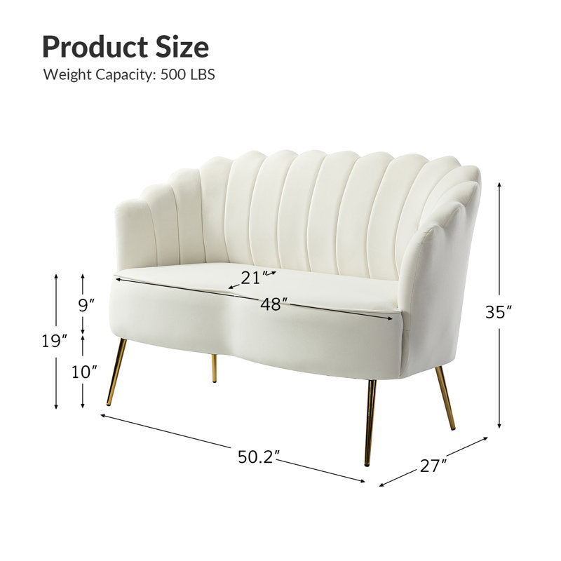 Hendrix 50.2'' Velvet Loveseat