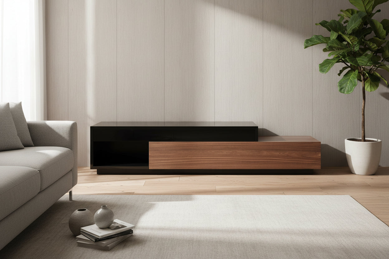 Inside tv rack
