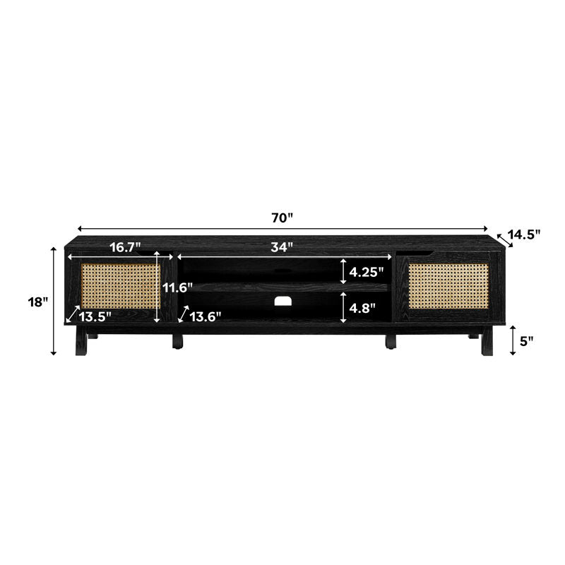 Petoskey 70" 2-Door TV Stand for TVs up to 80"