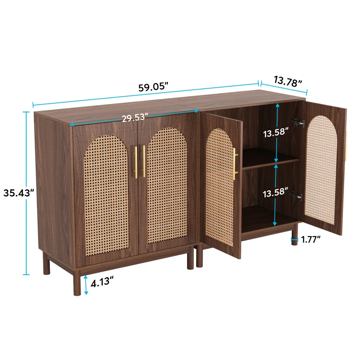 willi rattan sideboard