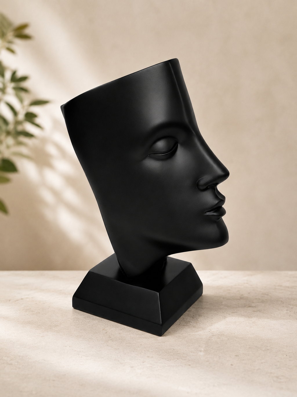 Modern Abstract Human Face Sculpture