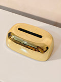Luxury Electroplated Mirror Gold Tissue Box Cover