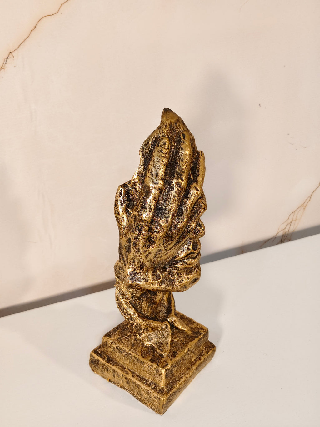 Antique Gold See No Evil Sculpture