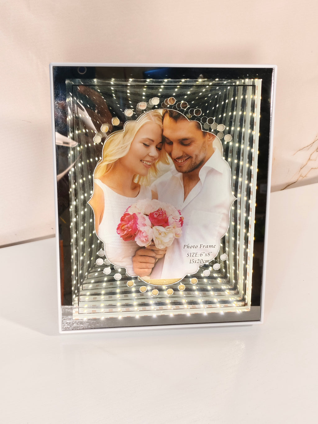 3D LED Tunnel Infinity Mirror Photo Frame