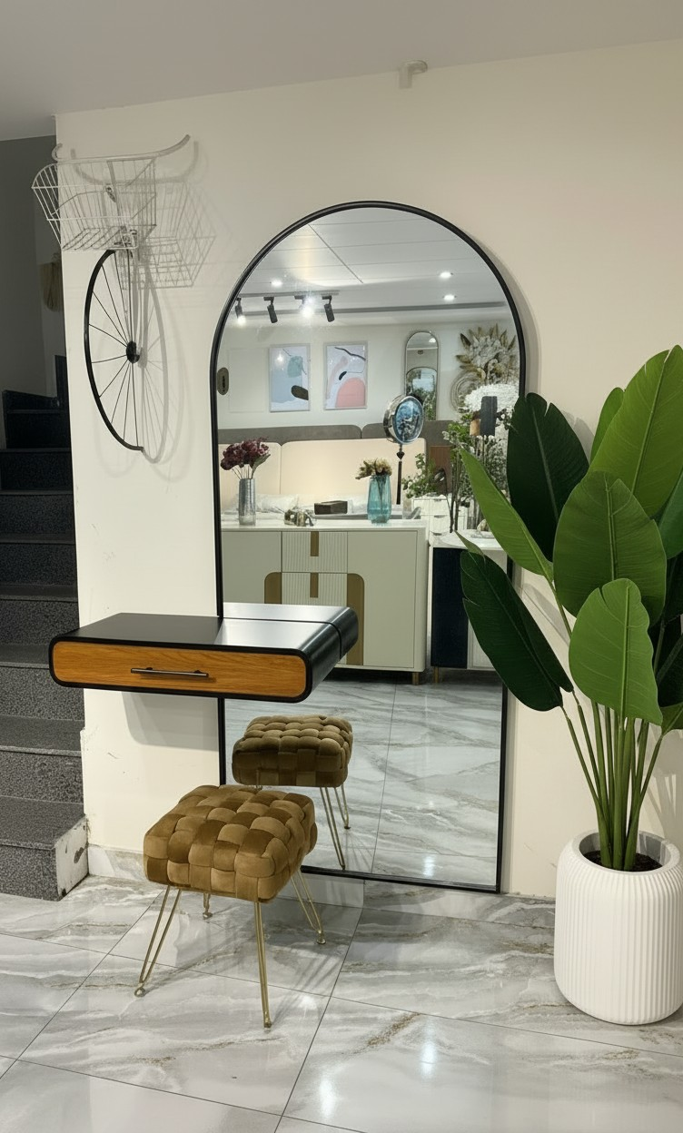mero mirror with drawer