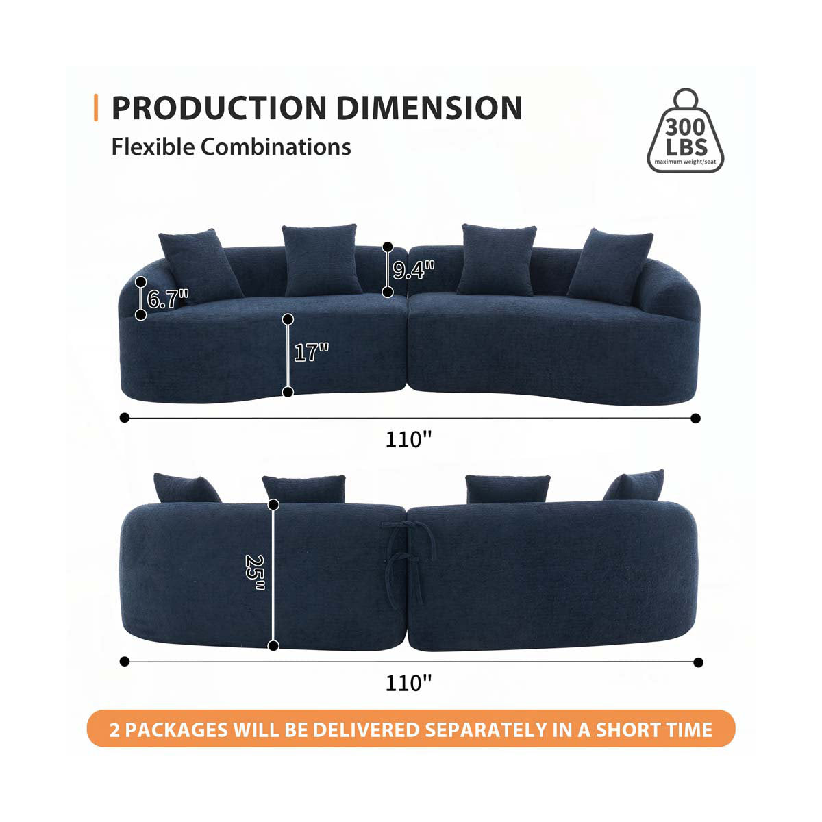 Turtle 5 seater sofa