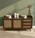 Hexagon rattan sideboard