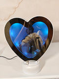 Heart Shaped LED Magic Mirror Photo Frame