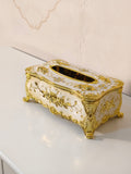 Royal European Embossed Tissue Box Cover with Crystal Accents
