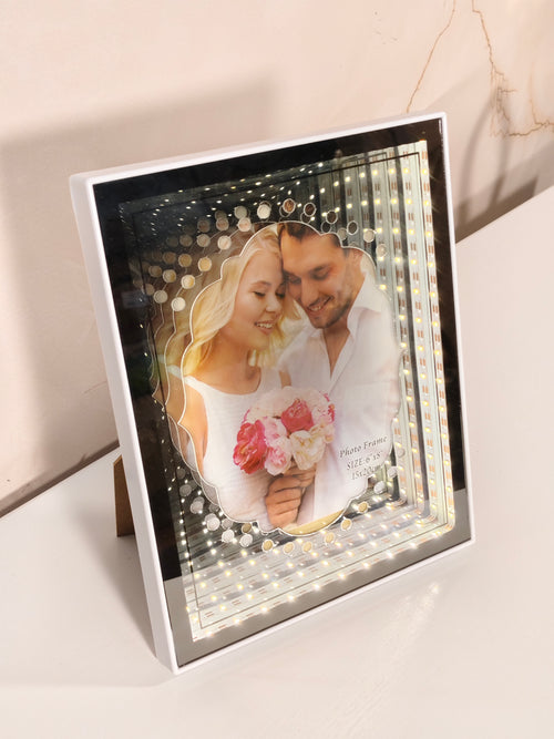 3D LED Tunnel Infinity Mirror Photo Frame