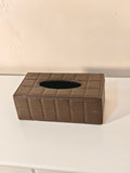 Luxury Quilted Leatherette Tissue Box