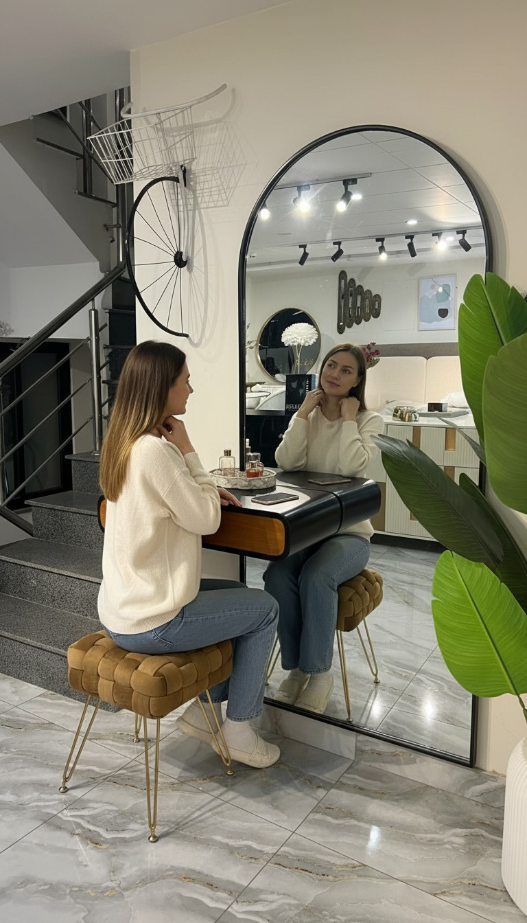 mero mirror with drawer