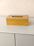 Natural Bamboo Wooden Tissue Box Organizer