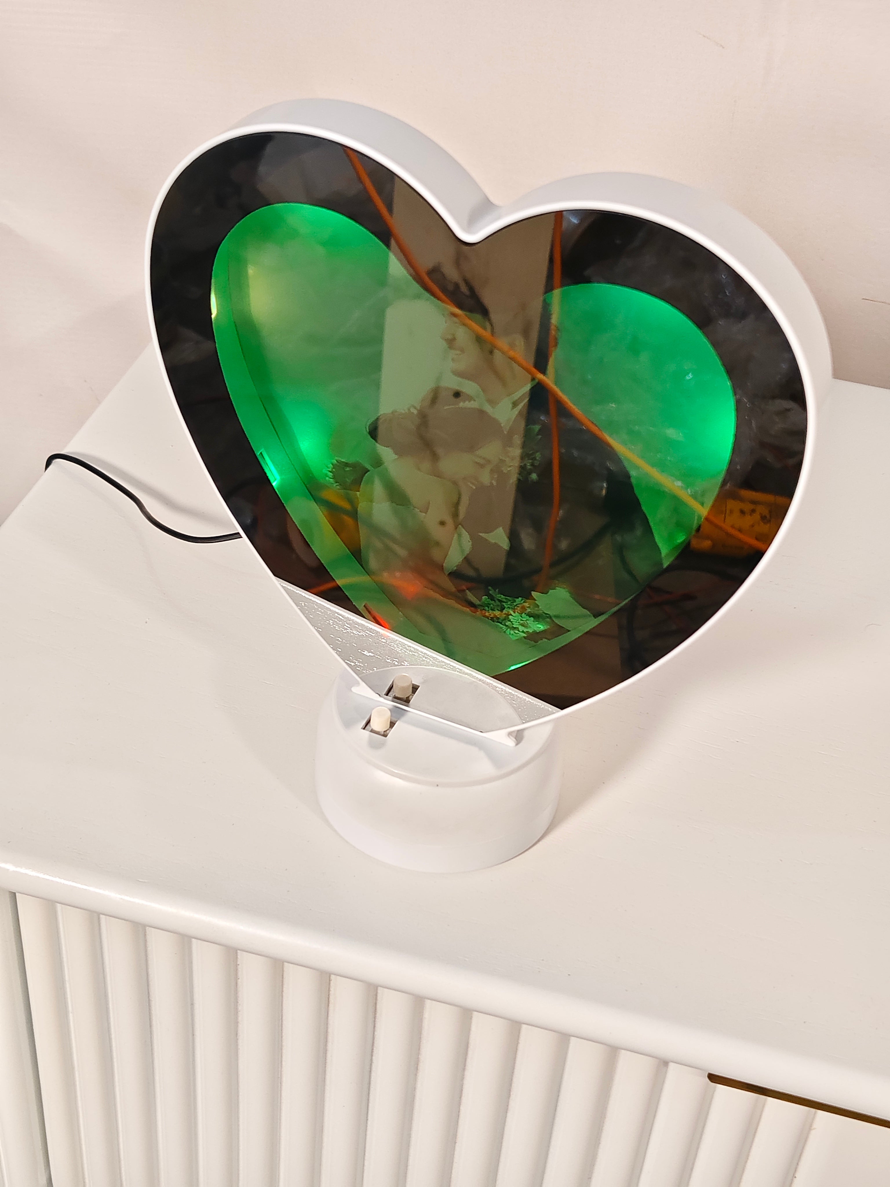 Heart Shaped LED Magic Mirror Photo Frame